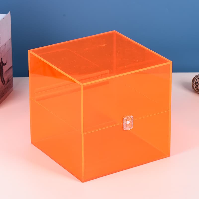 Carved Transparent Acrylic Box Supermarket Food Box Dust Cover Processing Heaven and Earth Cover Display Box Hand Gift Box