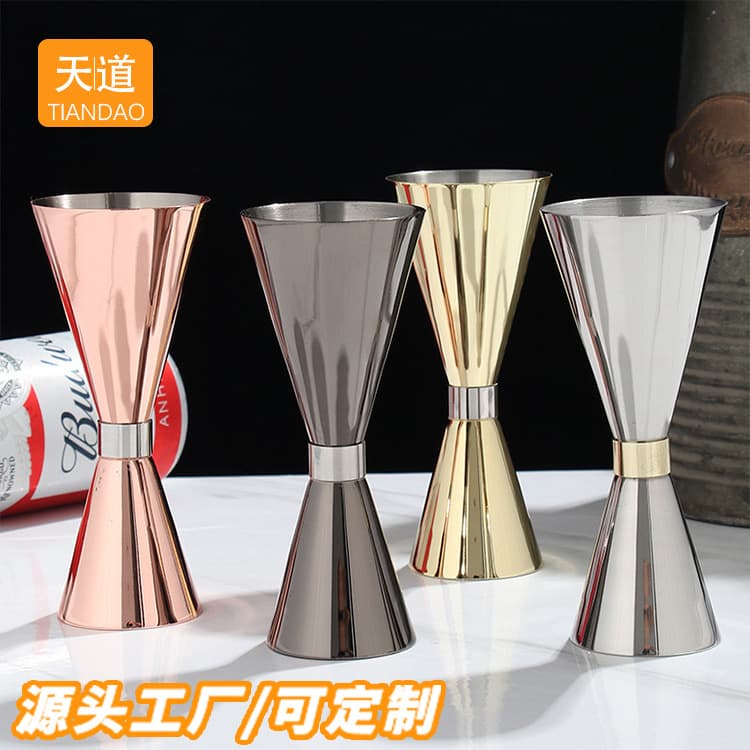304 Stainless Steel Measuring Cup with Scale, Cocktail Jigger Ounce Cup, Double-Sided Jigger, Bartending Tool Customizable