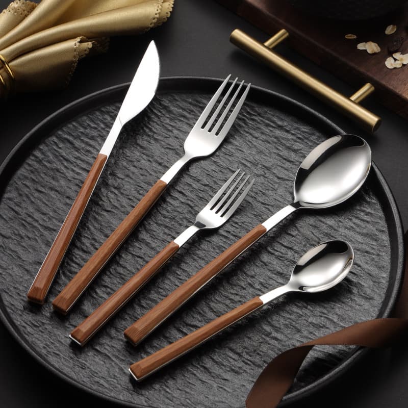 Ins Style 304 Stainless Steel Western Dining Utensils Steak Knife Fork Spoon Japanese Style Dessert Fork Dessert Spoon