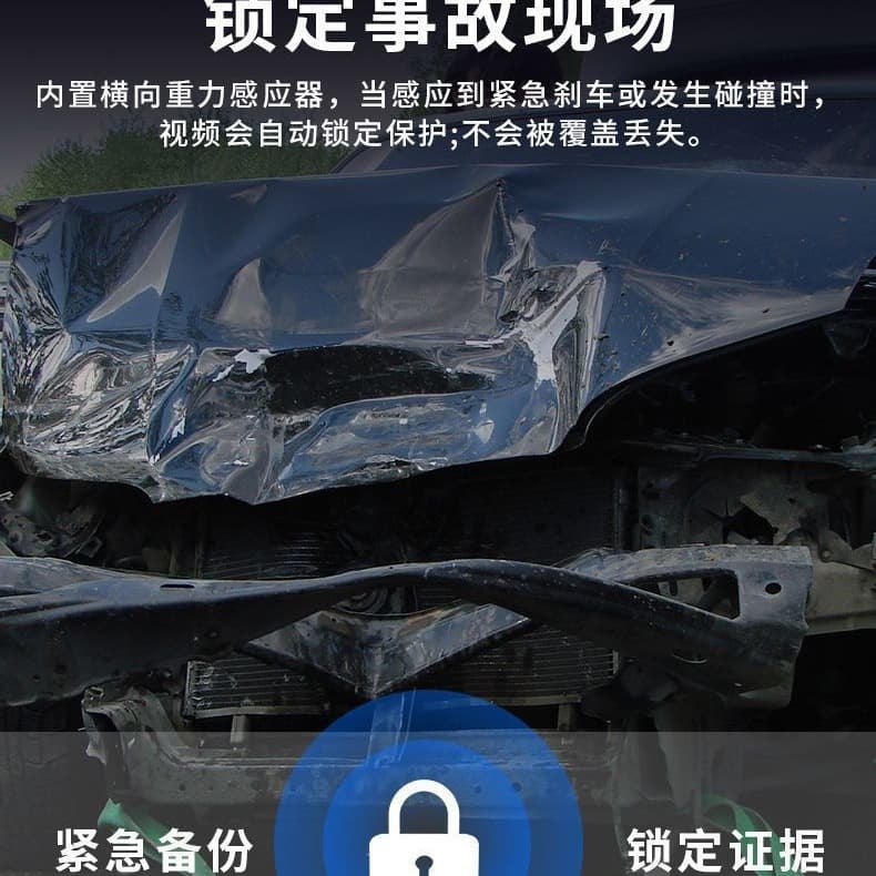 Car Night Vision HD 1080p Dash Cam Front and Rear Dual Lens Reverse Camera Parking Wireless Easy Installation
