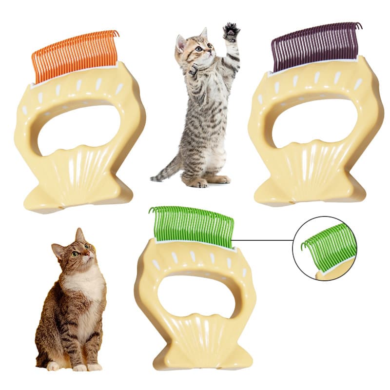Shell comb, cat comb, pet hair remover, cat and dog massage comb, factory wholesale, pet supplies.