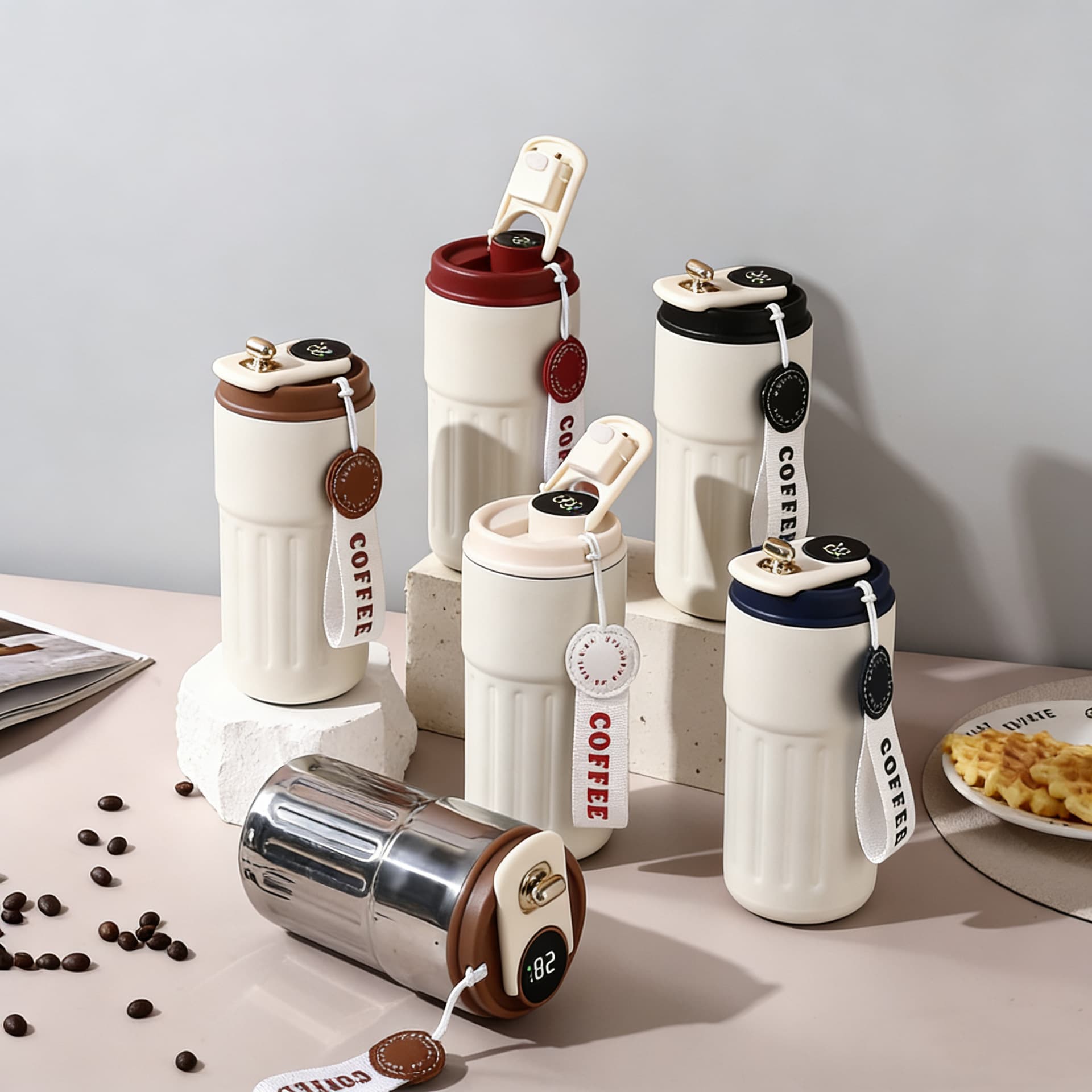 Cross-border 316 Stainless Steel Octagonal Insulated Mug Portable Outdoor Home Sports Tumbler Trendy Gift Coffee Cup