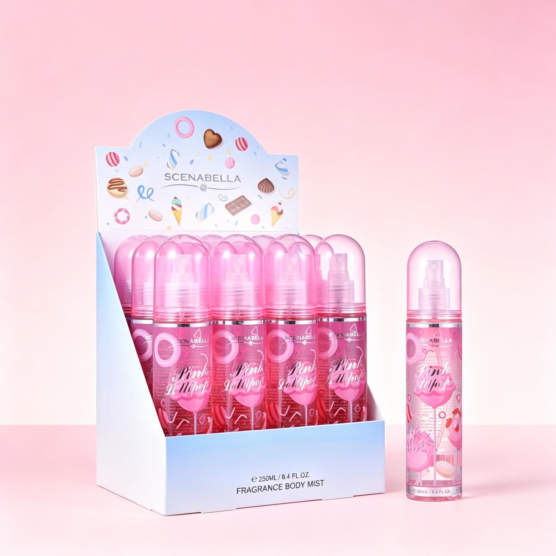 SC cross-border popular fresh and long-lasting flower cherry blossom chocolate series fragrance spray body eau de toilette 250ml