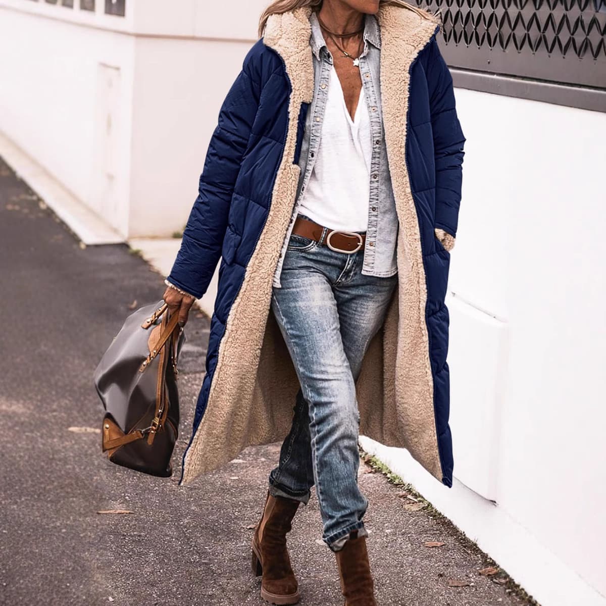 In Stock 2025 Amazon European/American Cotton Long Sleeve Reversible Slim Fit Eight Colors Five Sizes Thickened Jacket W371