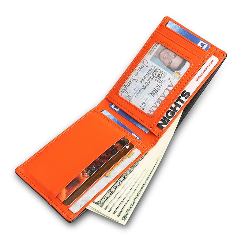 Retro Genuine Leather Ultra-Thin Money Clip Wallet Men's Fashion RFID Wallet Compact Cowhide Card Clip Wear-Resistant Anti-Theft