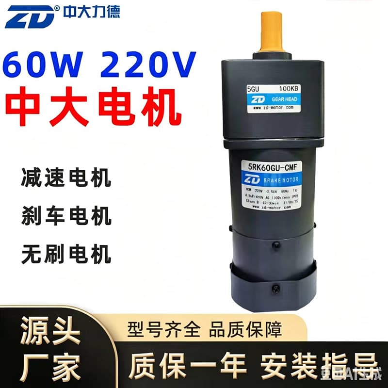 ZD Zhongda Lide Motor Brake Gear Motor Speed Control Motor Brushless Motor Brake Motor
