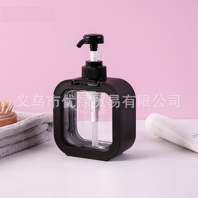 New Apple-Shaped Clear Dispenser Bottle for Lotion, Bathroom Hand Soap Dispenser Plastic Pump Bottle, Visible Lotion Bottle