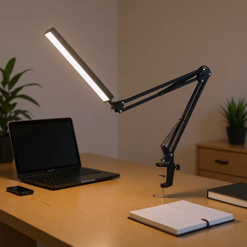 Eye-Protection LED Desk Lamp USB Convenient Portable Foldable Clip-On Reading Light for Study Bedroom Night Reading