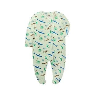 Wholesale Baby Bodysuit Long Sleeve Zipper Bodysuit Romper Footed Pajamas Infant Clothing Baby Kids Apparel