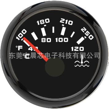 NMEA2000 52mm Dual Scale Water Temperature Gauge for Yacht, Speedboat, Fishing Boat, Cargo Ship