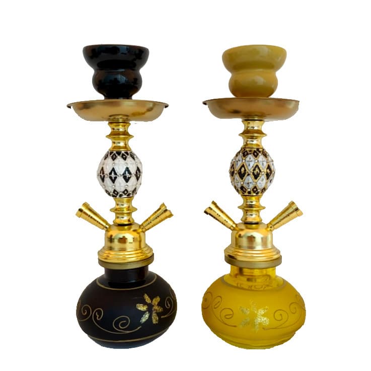Hot-selling shisha hookah set for cross-border e-commerce, small double-hose new drill hookah set, shisha, bar use, in stock