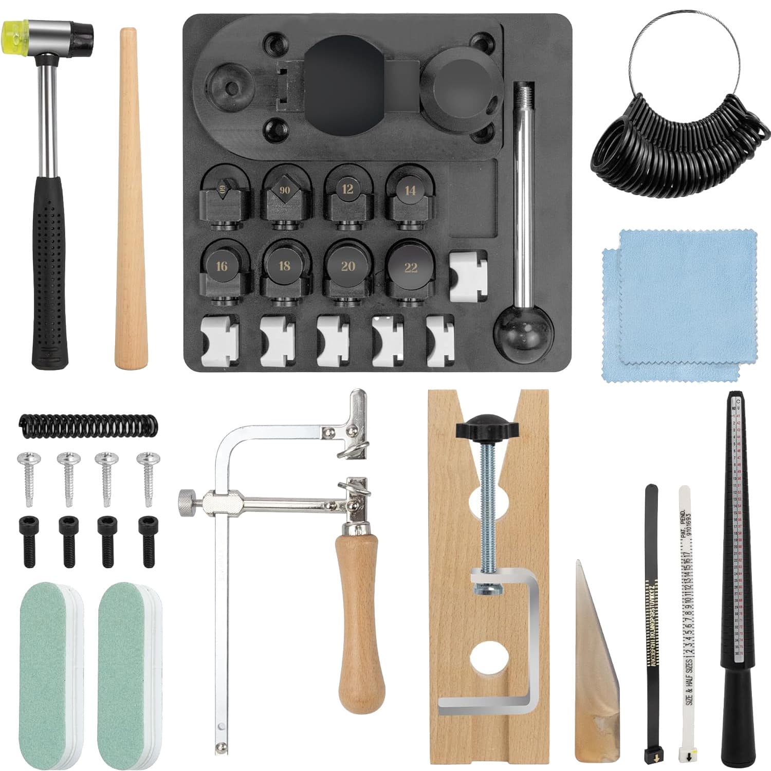 Ring Bender DIY Spoon Ring Press Bender Ring Making Tool with Jewelry Saw Bow Set