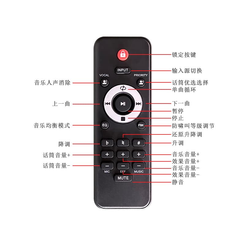 Professional Audio Effects Processor with Reverb Preamp for KTV Singing, Anti-Howling Equalizer Audio Processor