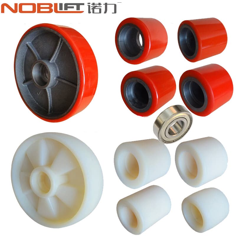 Forklift Parts Wheels Hydraulic Wheel NuoLi Hand Pallet Truck Caster 180*50 PU Nylon Wheel