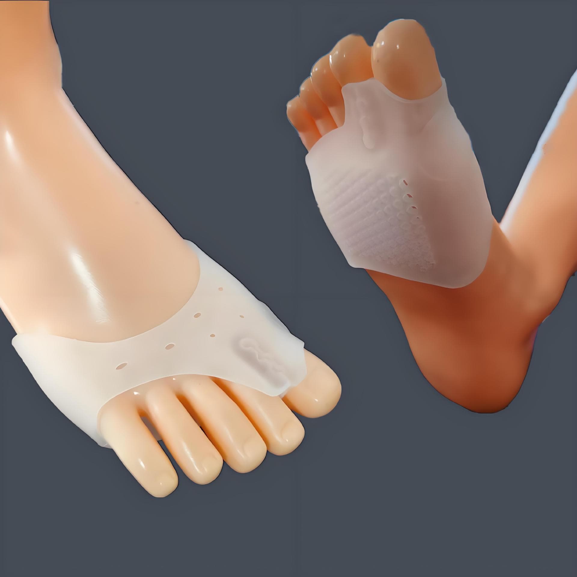 SEBS Toe Separator Thickened Honeycomb Half Size Forefoot Pad Silicone Toe Spreader Forefoot Cushion Half Sole Foot Pad