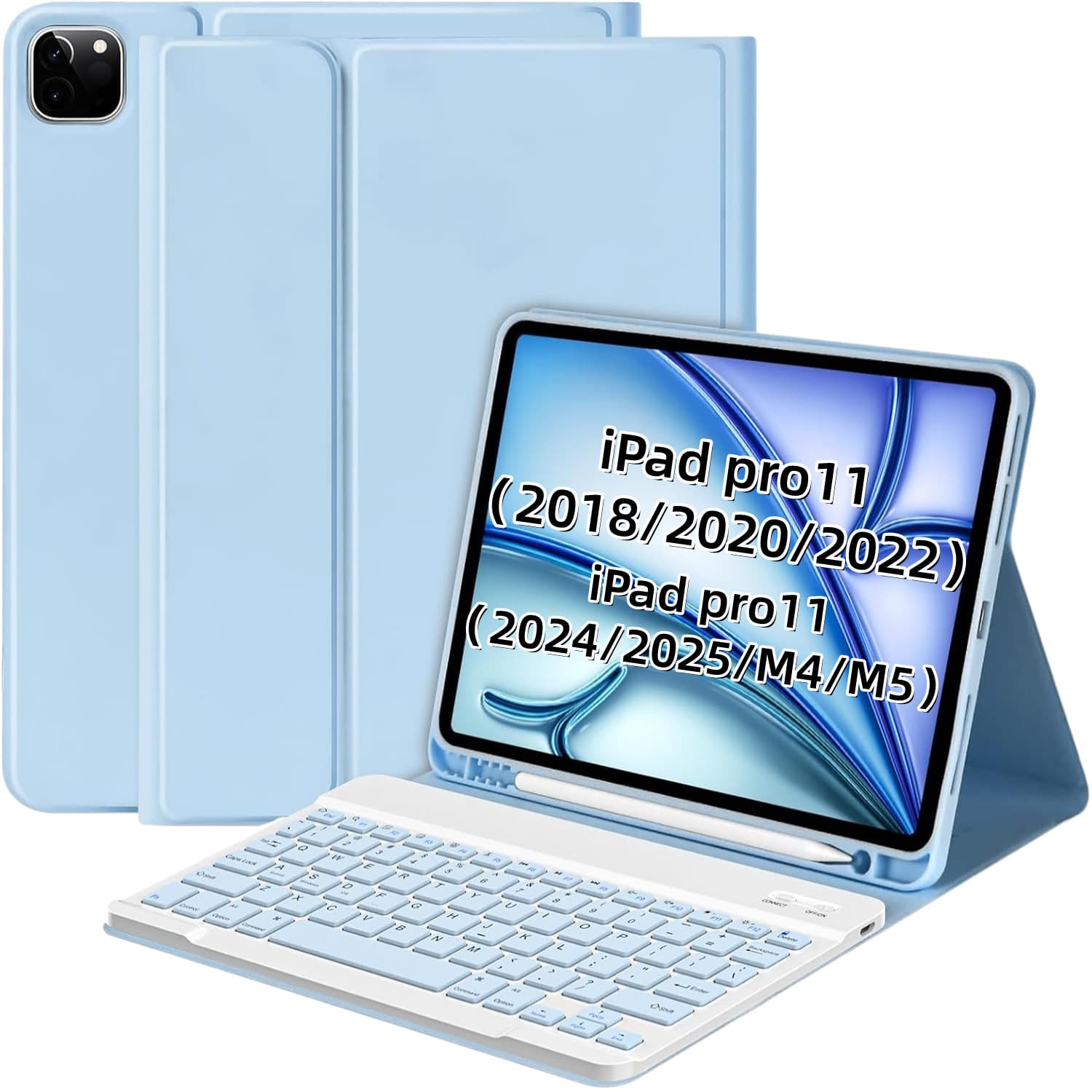 Suitable for 2025 iPad pro11 Tablet Protective Case M54 Wireless Bluetooth Keyboard 2018 Pen Tray Bracket Case