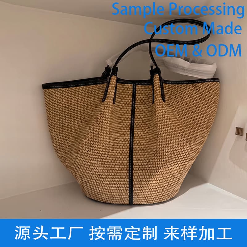 Сумка travel beach niche design large-capacity tote bag one-shoulder woven tote holiday straw woven for women