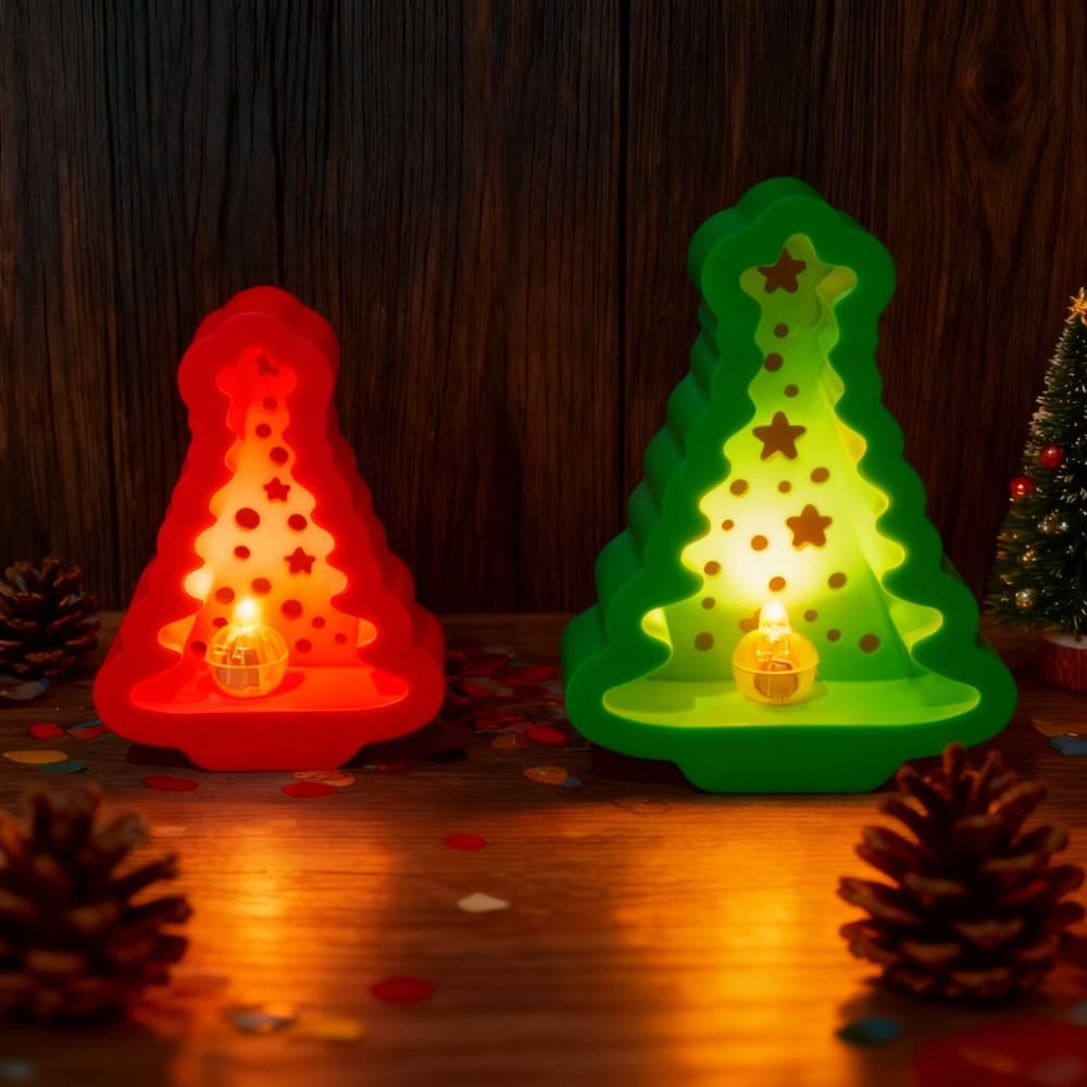 S2316 Christmas Tree Ornament Decorative Cement Plaster Mold DIY Silicone Mold