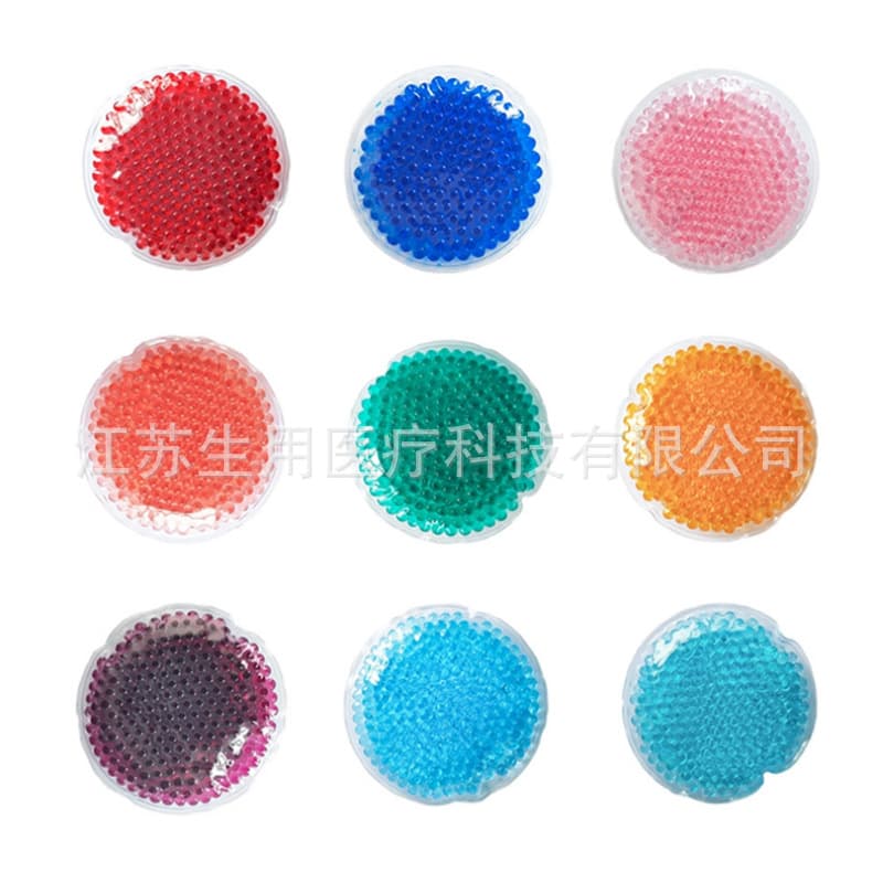 PVC gel ice bead round ice pack with cartoon printing. Hot and cold compresses to relieve pain and lower body temperature.