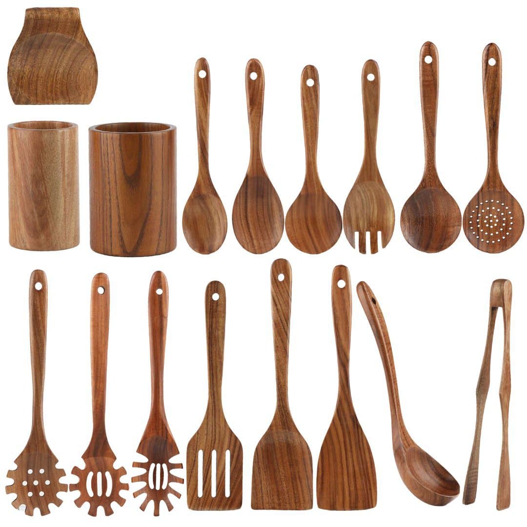 Long-handled Jujube Wood Soup Spoon, Wooden Slotted Spoon, Non-stick Pan Kitchen Utensils, Wooden Small Rice Noodle Spoon