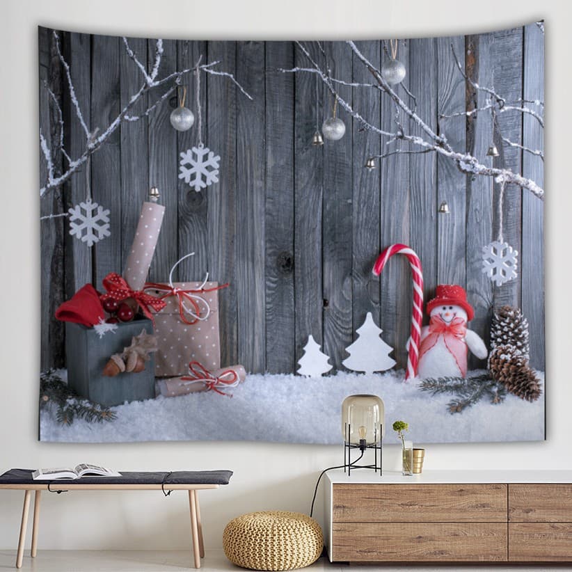 Amazon AliExpress eBay Hot Selling Christmas Tapestry Christmas Tree Background Wall Santa Claus Hanging Cloth T177