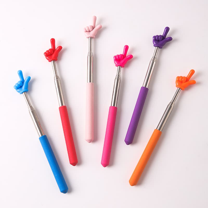 Adjustable Finger Reading Stick Macaron Conducting Rod Home Reading Teaching Cudgel Stainless Steel Customizable Education Tool