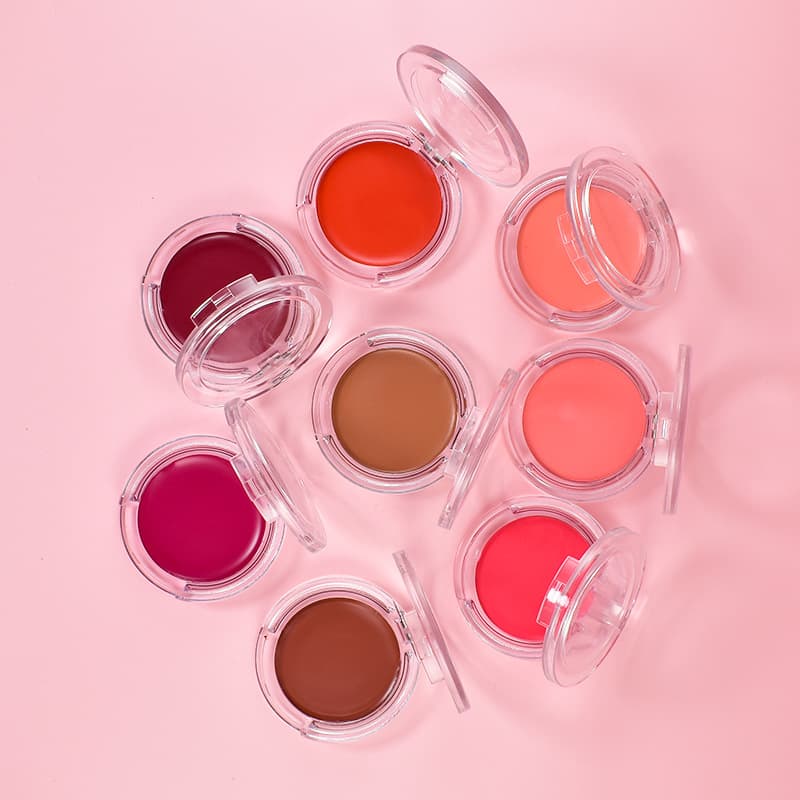Ready stock no logo blush transparent single color thin natural skin brightening cream texture makeup dual-use blush cream cross-border