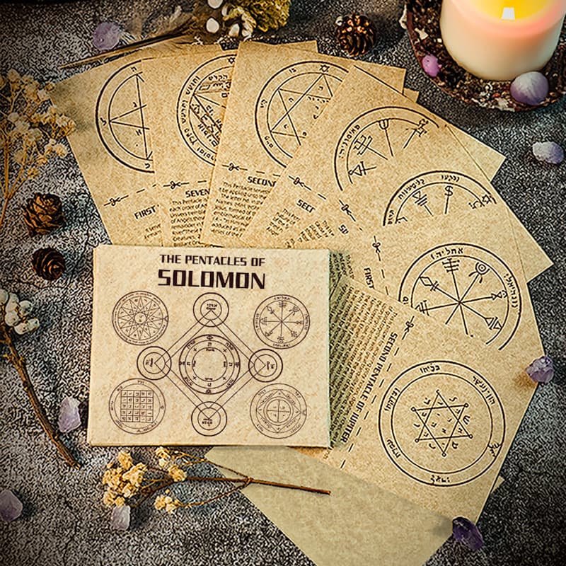 New Solomon seal parchment writing paper, ceremonial note paper without adhesive, large hand-painted greeting card blank paper