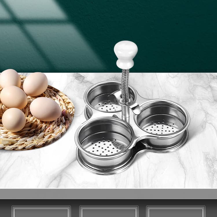 Cross-border stainless steel egg boiler/poacher, soft-boiled egg mold