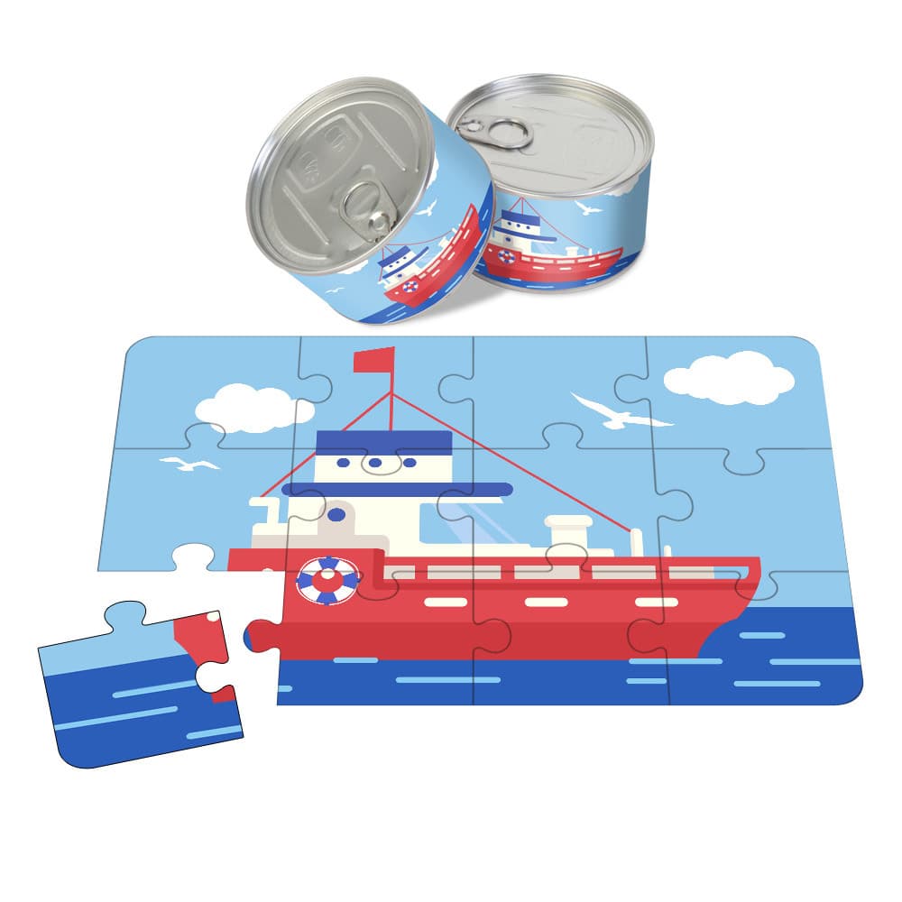 12-Piece Paper Puzzle for Babies 0-3 Years Old Educational Puzzle Sublimation Heat Transfer Ship Puzzle Custom Pattern DIY