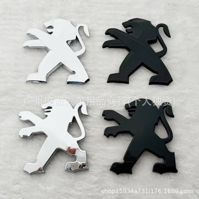 Suitable for new Peugeot 308 408 508 4008 5008 trunk car logo lion logo modified black