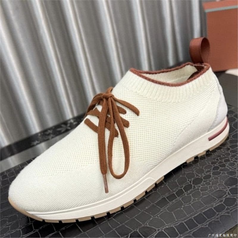 Cashmere Men's Knitted Mesh Shoes Summer Breathable Knit Sneakers Lightweight Comfortable Versatile Casual Shoes