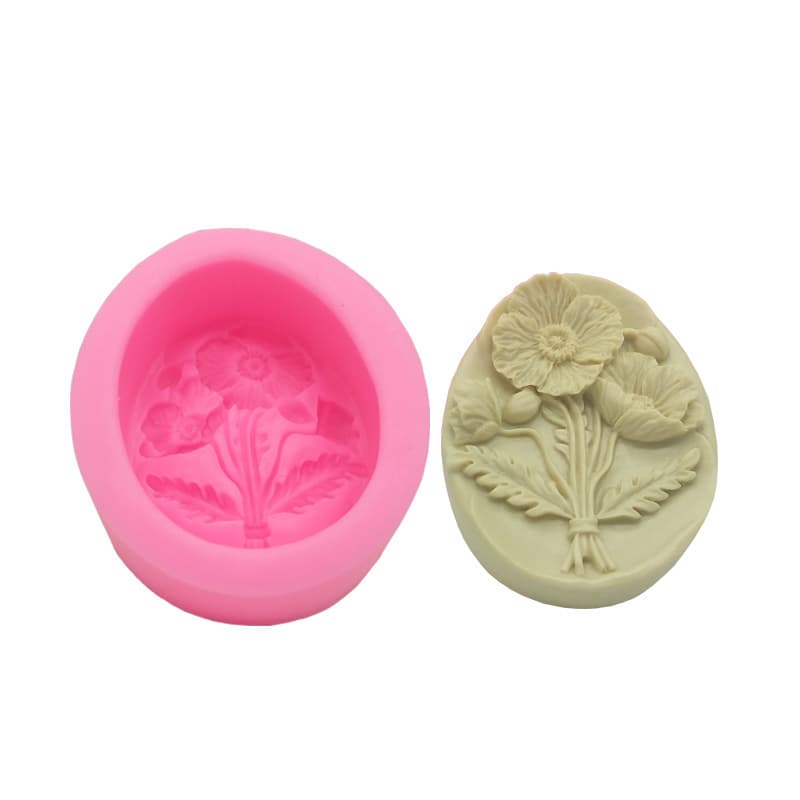 Flower Handmade Soap Silicone Mold Bouquet Cake Mousse Chocolate Fondant Baking Tool Aromatherapy Gypsum Candle