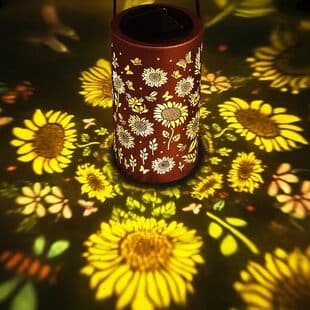 Solar Sunflower Projection Lantern Manufacturer, Garden Iron Art Hollow Atmosphere Light, Homestay Garden Bulk Supply