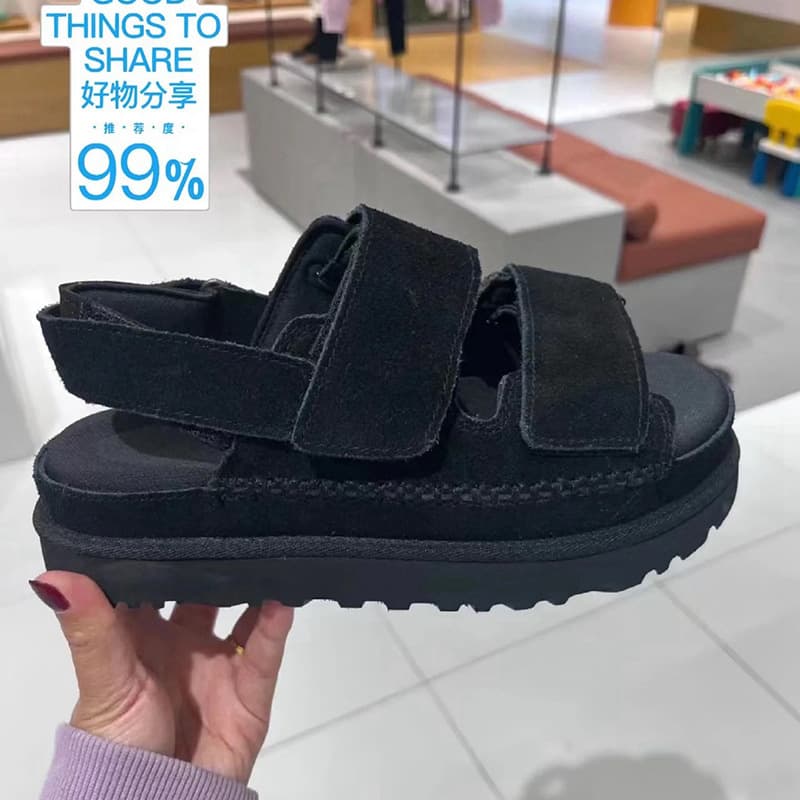 2026 Spring/Summer New Fashion Thick Sole One-Strap Velcro Sandals for Women, Open-Toe Elevated Roman Beach Shoes