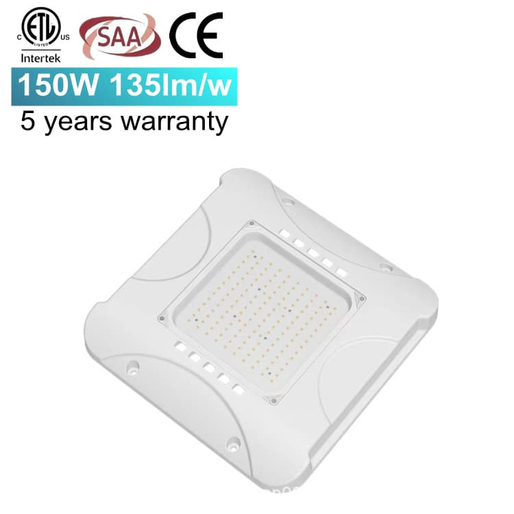 A100W 240W Gas Station Parking Lot Ceiling Mount Recessed Embedded Flame-Retardant Explosion-Proof Oil Depot Warehouse Garage Light CE ETL
