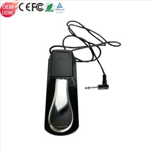Universal Sustain Pedal for Electronic Keyboard and Digital Piano, Metal Piano Foot Pedal for Roll-up Piano, Synthesizer, Wholesale