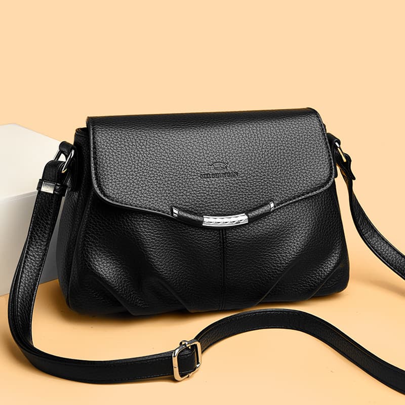 Crossbody bag 2026 new cross-border soft leather texture small square bag large capacity versatile commuter women's shoulder crossbody bag