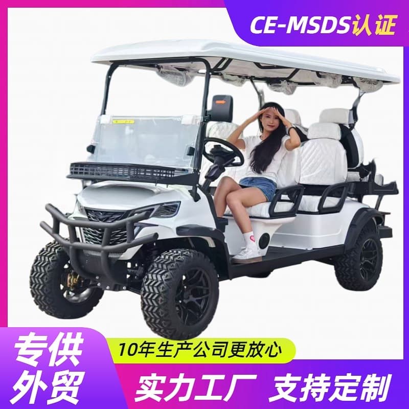 4-6 seat export off-road electric golf cart, shuttle bus for homestay viewing and sightseeing.