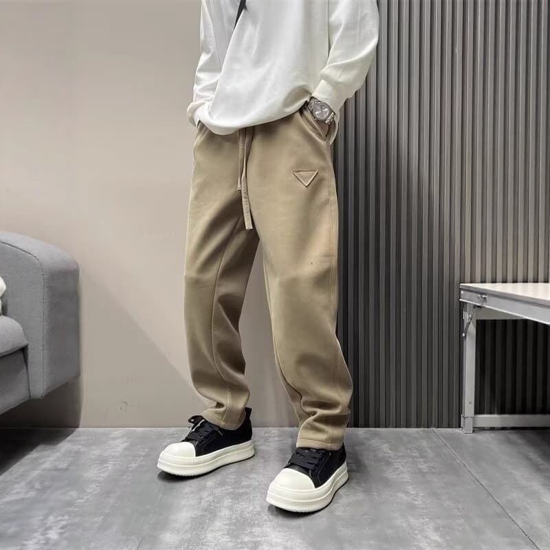 Casual Sweatpants Heavyweight Solid Color Drape Sports Pants High Street Spring and Autumn Men's Loose Wide-Legged Plus Size Harem Pants