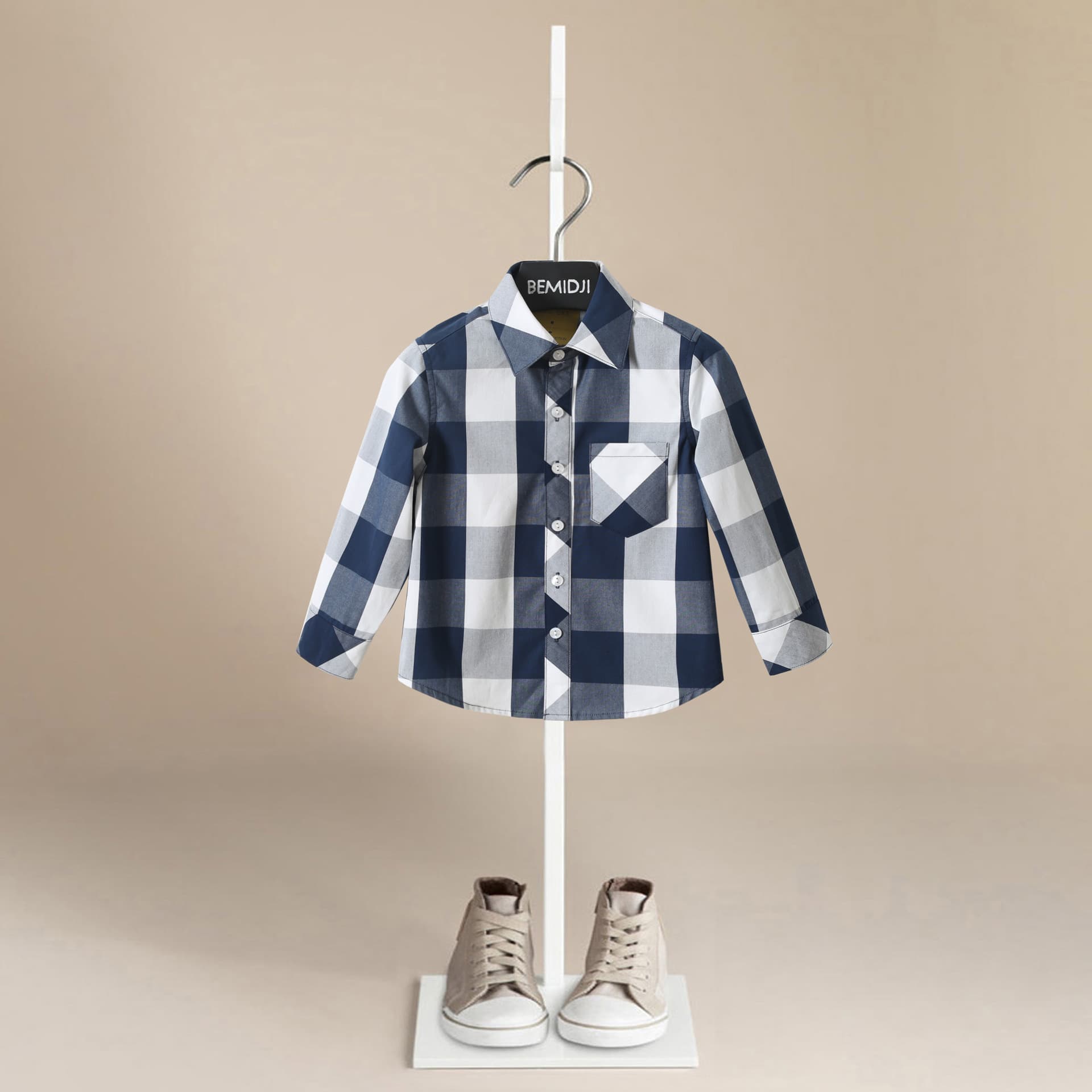 Bemidji Spring/Autumn Kids Wear Long Sleeve Shirt Casual Stylish Children's Top Kid Collar Trendy Cardigan Fashion Style