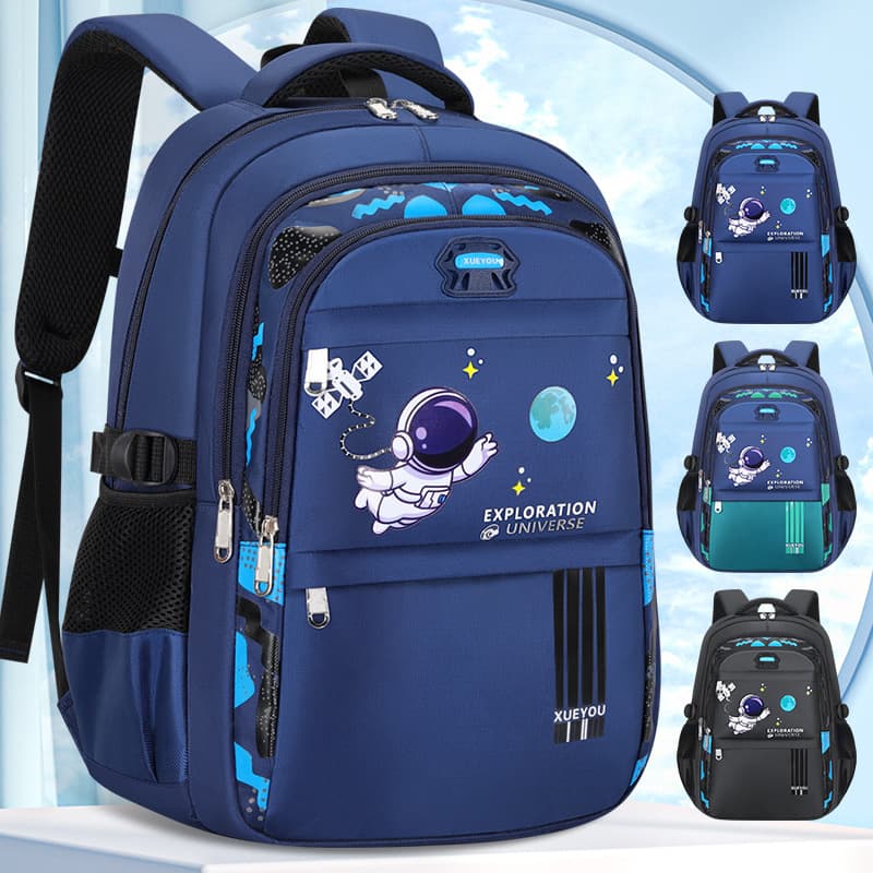 Elementary school students' schoolbags, lightweight and burden-reducing astronaut children's schoolbags, reflective straps, large-capacity backpacks for grades 1-6
