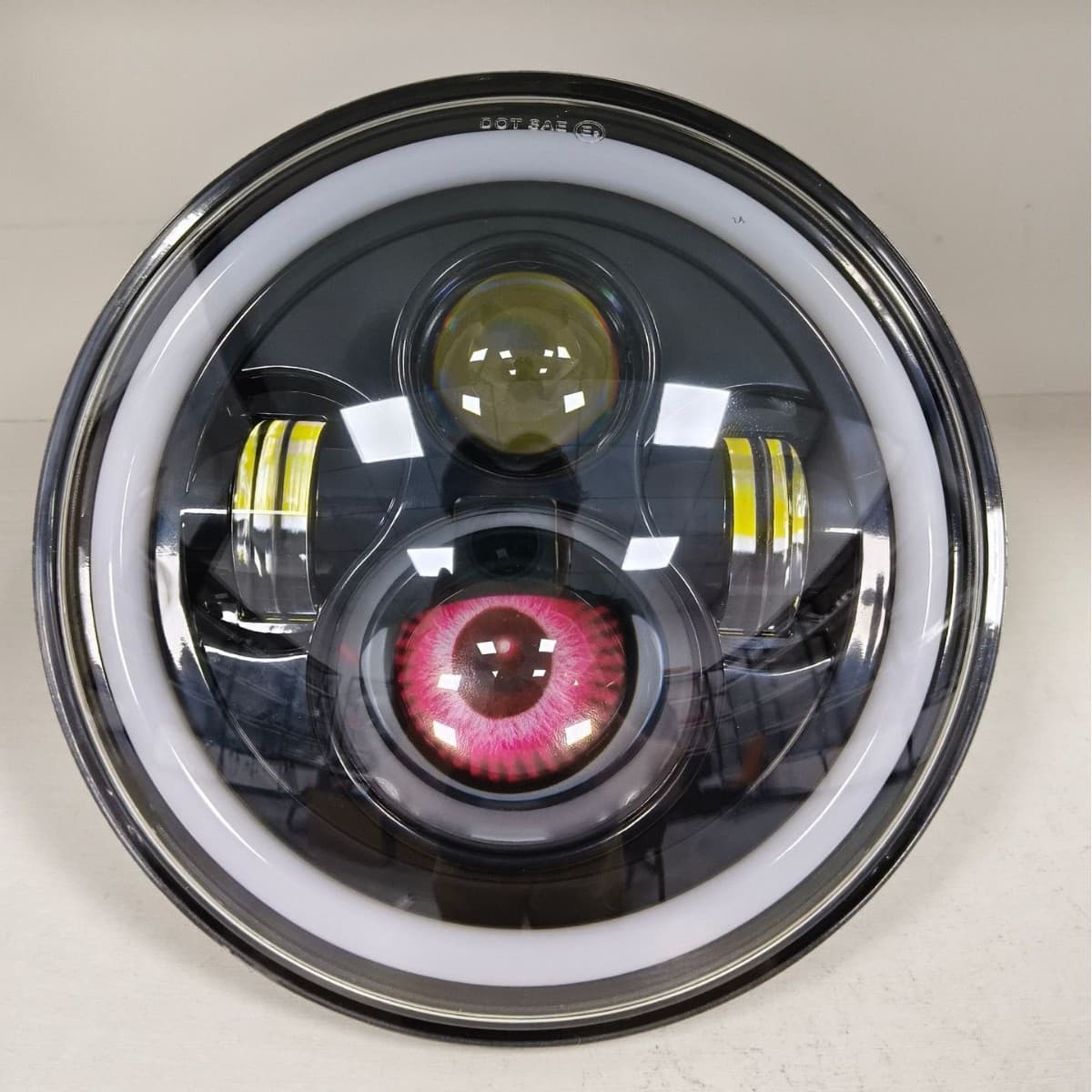 7-inch LED Headlight for Jeep Wrangler 4-Bulb Demon Eye Angel Eye Headlight Wrangler Modified Headlight