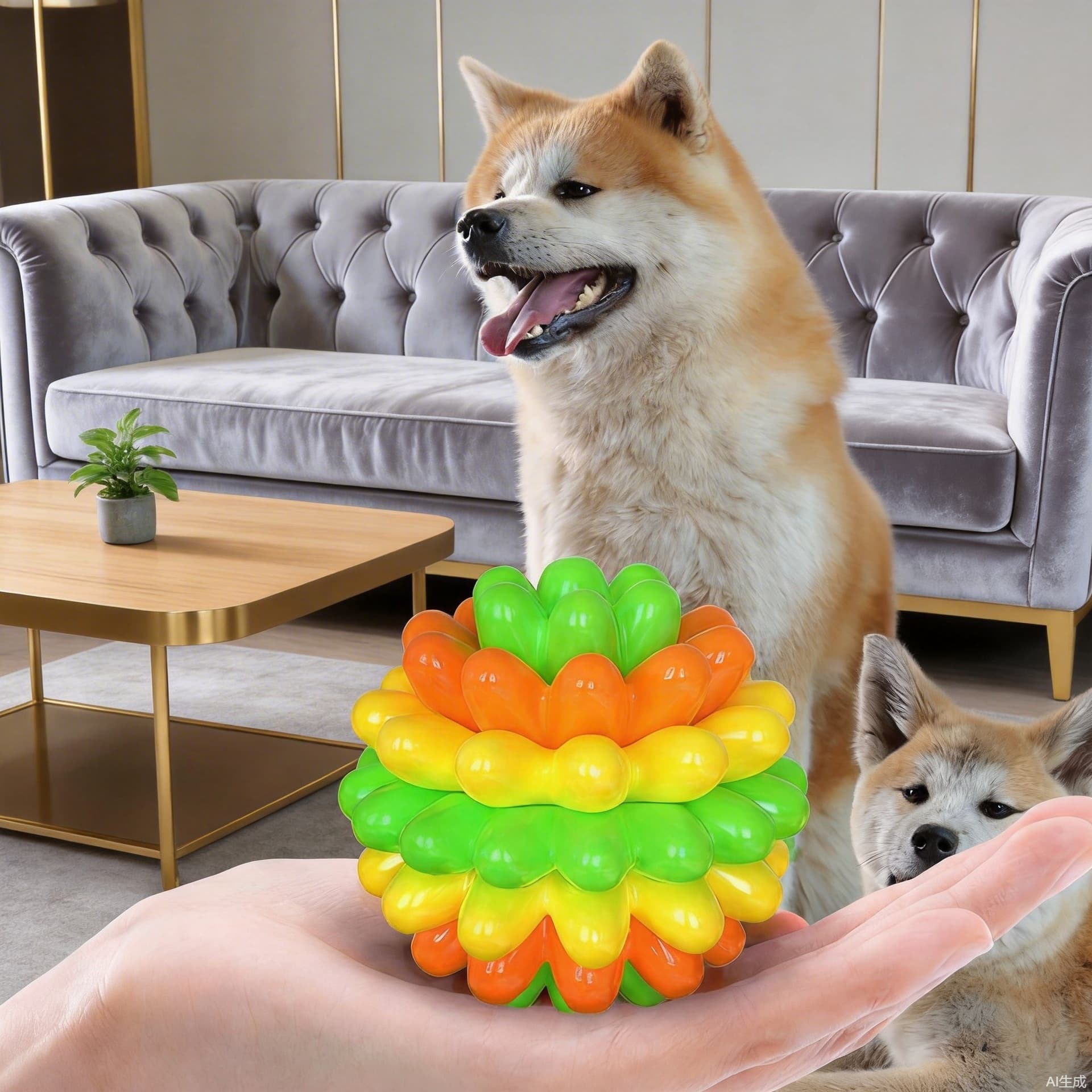 In Stock Dog Toy Ball Pet Teething Chew Toy for Labrador Durable Indestructible Dog Toy