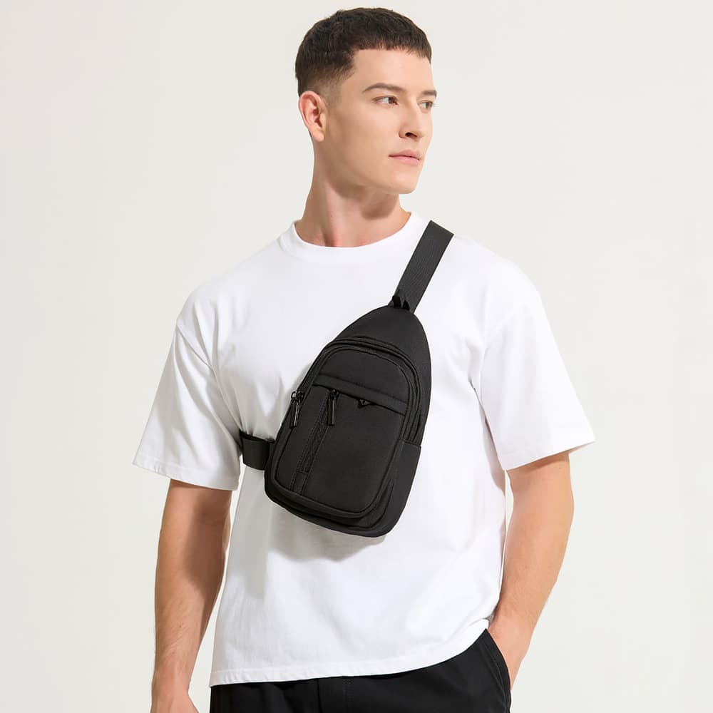 Men's Chest Bag Casual Versatile Crossbody Bag Lightweight Crossbody Chest Bag Commuting Portable Storage Mobile Phone Shoulder Crossbody Bag
