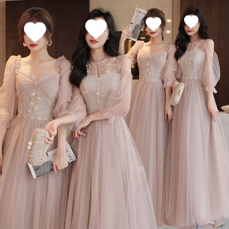 Bridesmaid Dress Summer Fairy Style Slim Fit Elegant Wedding Performance Plus Size Long Bridesmaid Dress