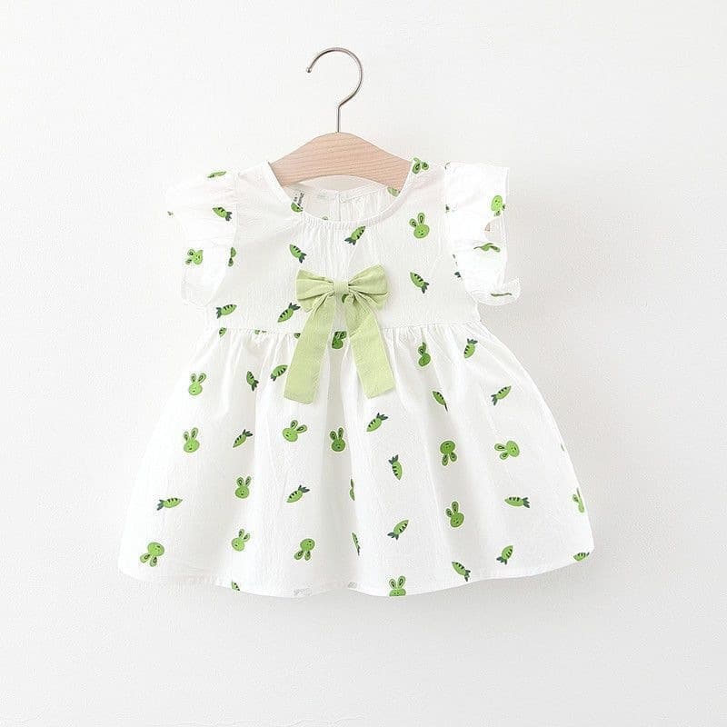 Fashionable Girls Dress Summer Children Little Girl Comfortable Dress 0-1-2-3 Years Baby Toddler Summer Clothing