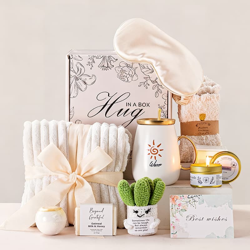 Cross-border Blanket Gift Set Bath Spa Gift Box Scented Candle Souvenir Premium Birthday Gift for Women