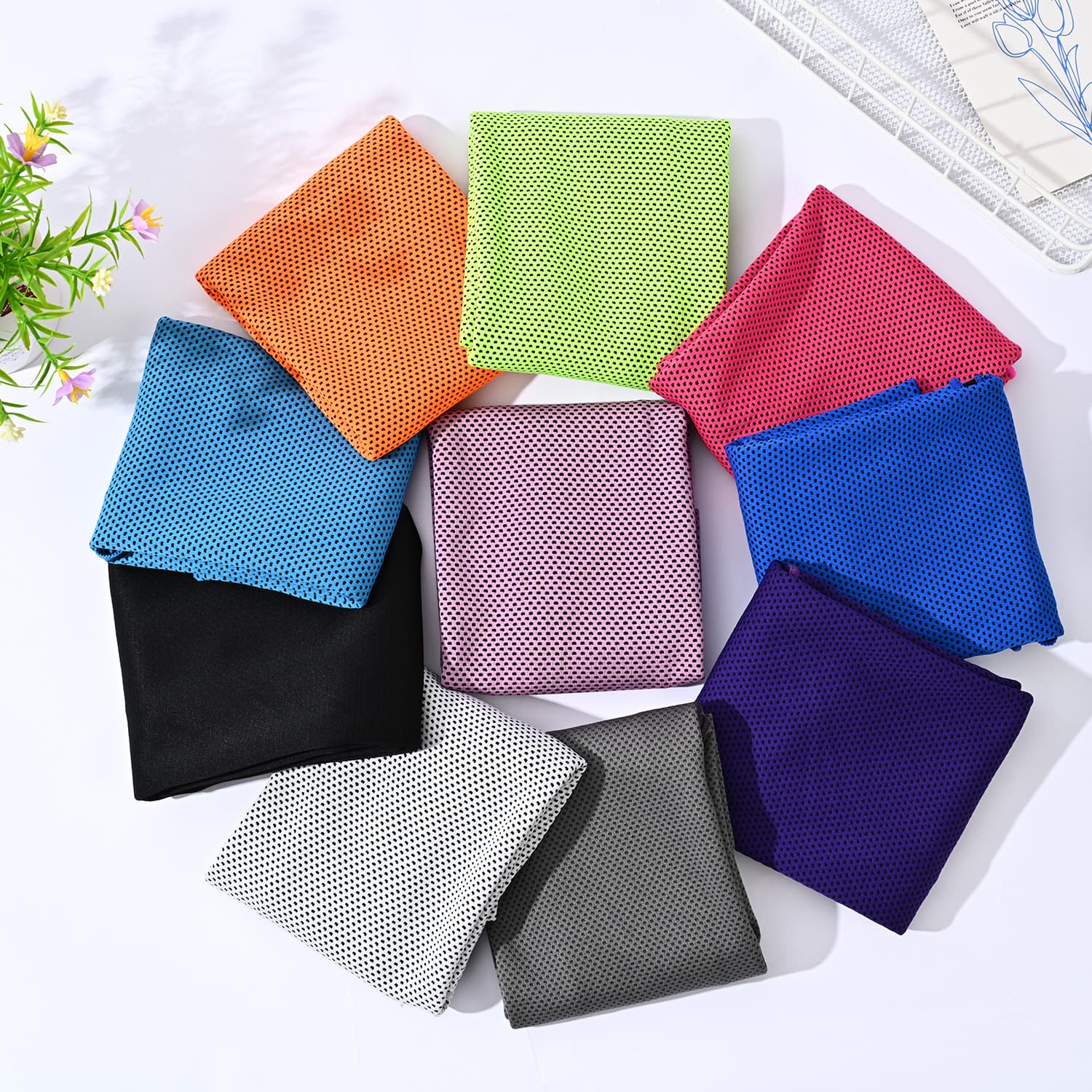 Cooling Towel with Ice Print, Golf and Fitness Sweat-Absorbing Quick-Dry Sports Towel, Custom Cooling Ice Towel