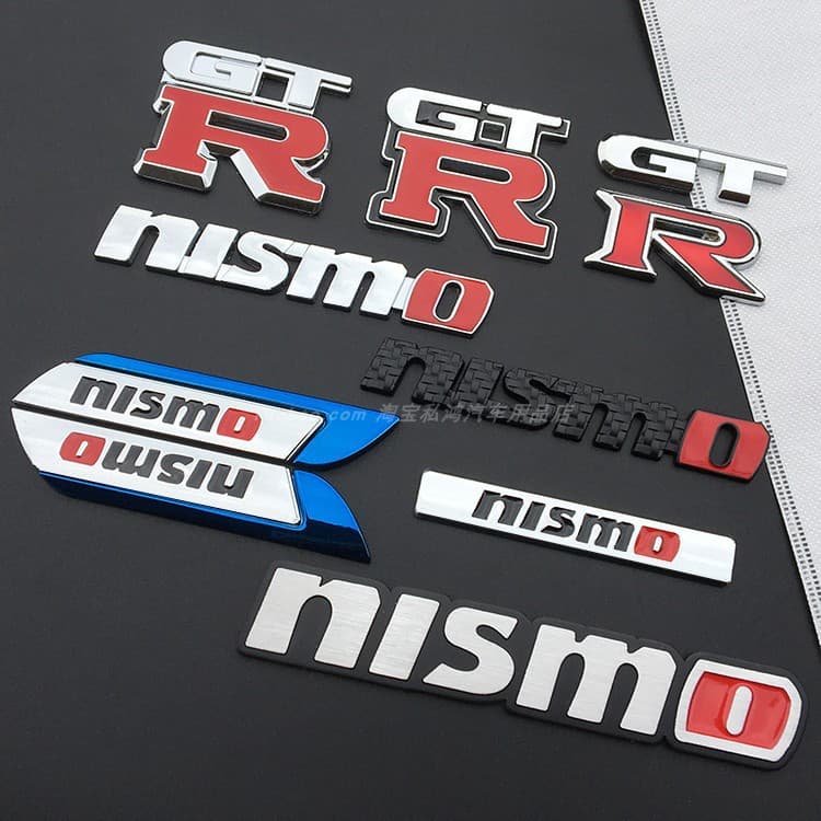 Suitable for modified car side decals NISMO GTR metal badge for Sylphy, X-Trail, Teana, Tiida, Bluebird grille badge